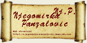 Njegomirka Panzalović vizit kartica